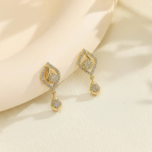 Zirconia Leaf Dangles