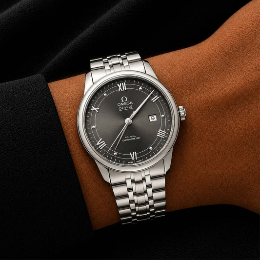 Omega Black Roman Watch