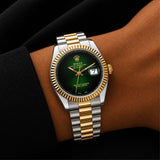 2Tone Green Dial Watch