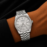 Silver Dial Stainless Steel Watch