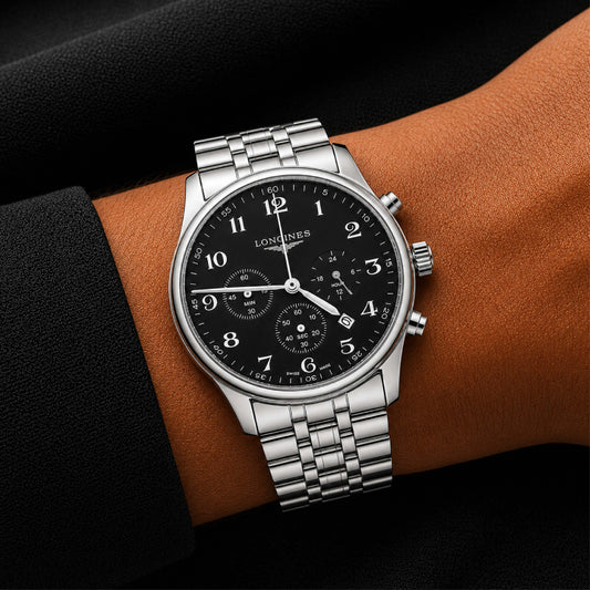 Black Dial Chronograph Watch