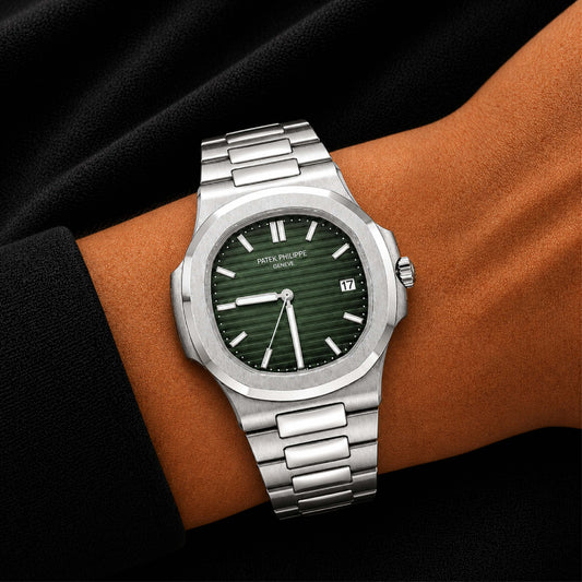 Dark Green Dial Metal Bracelet Watch