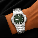 Dark Green Dial Metal Bracelet Watch