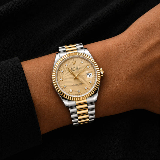 Two-Tone Gold Dial Watch