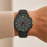 Stealth Black Chronograph Watch