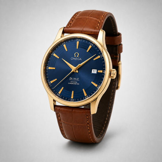 Omega De Ville Co-Axial Blue Dial Watch