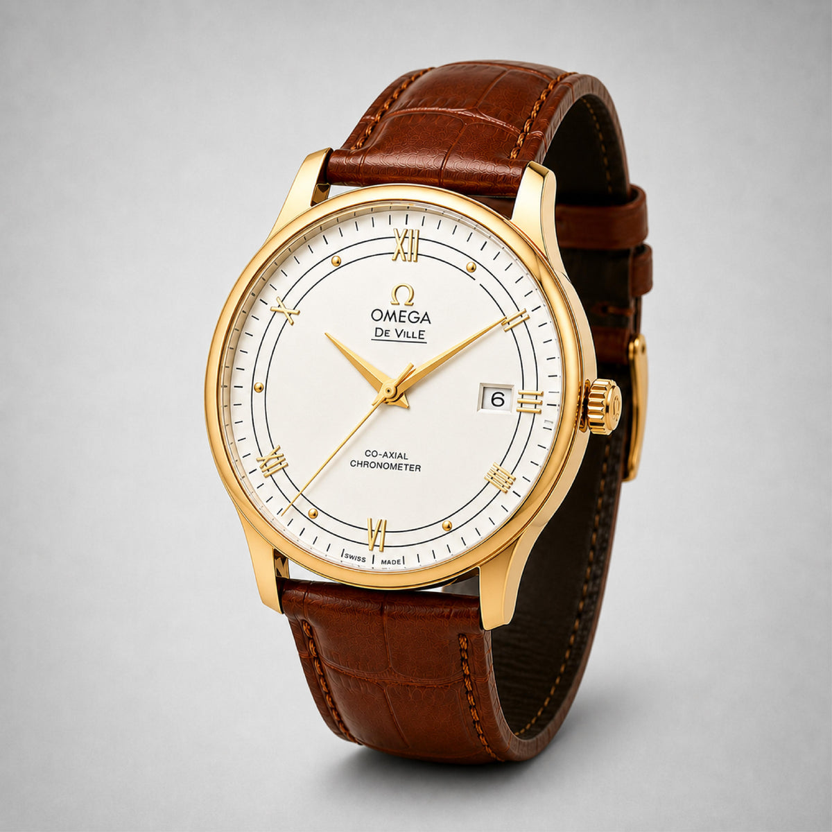 Omega De Ville Co-Axial White Dial Watch